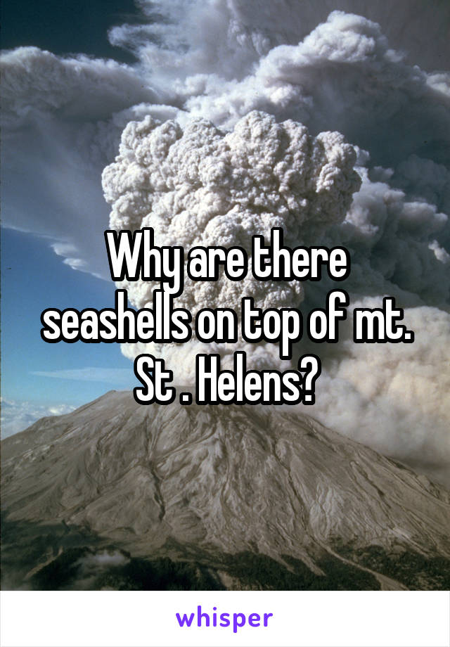 Why are there seashells on top of mt. St . Helens?