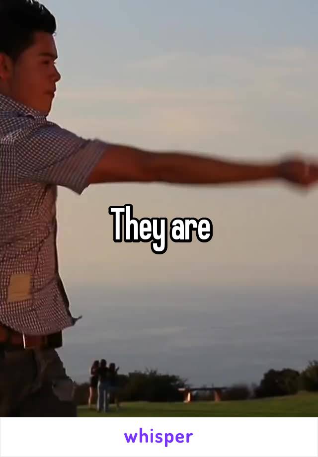 They are