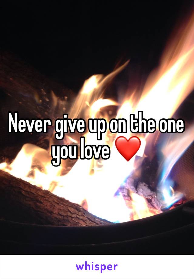 Never give up on the one you love ❤️