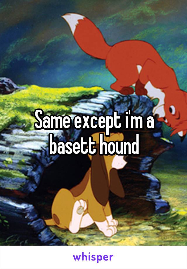 Same except i'm a basett hound