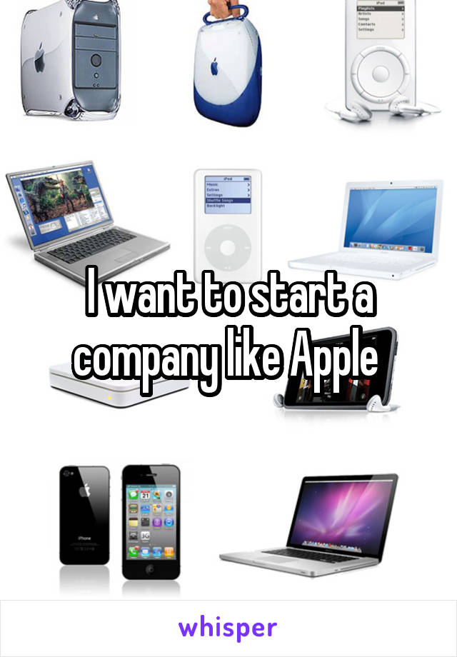 I want to start a company like Apple 