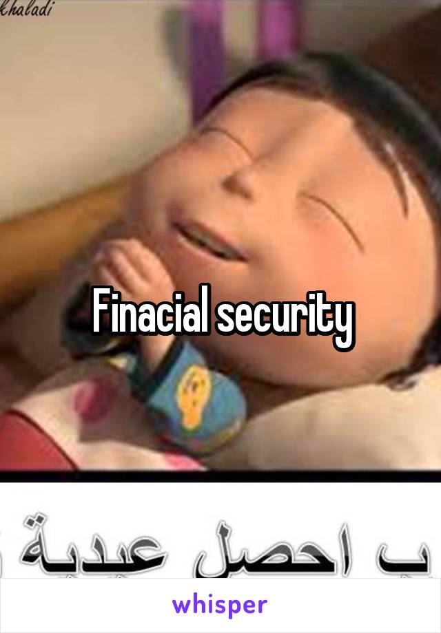 Finacial security