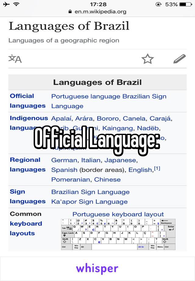 Official Language: 