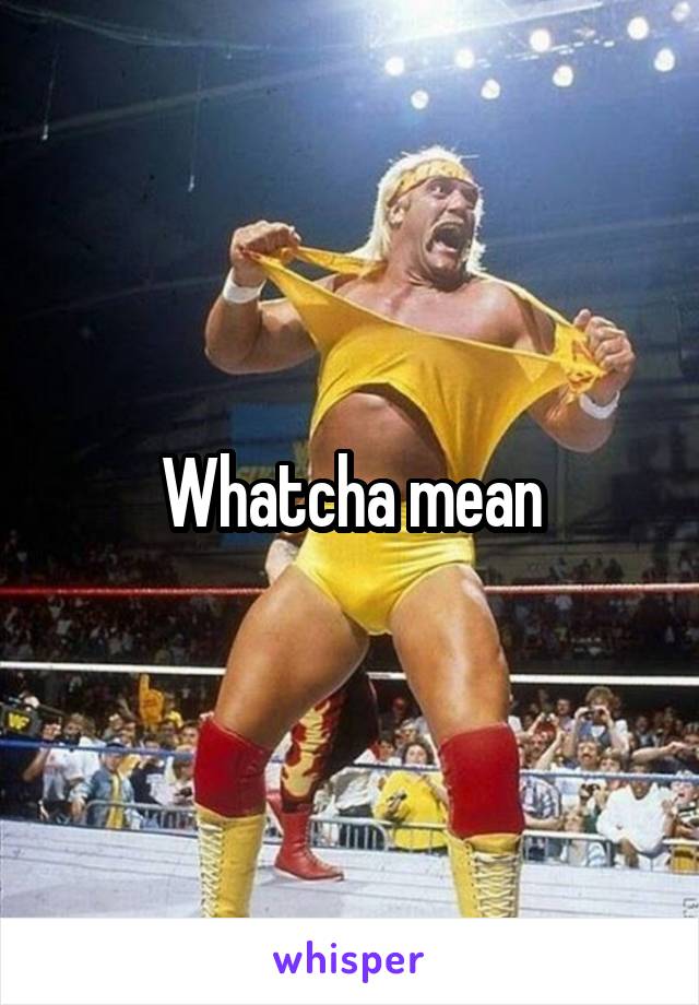 Whatcha mean