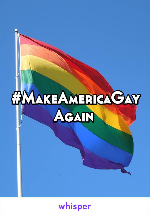 #MakeAmericaGayAgain 