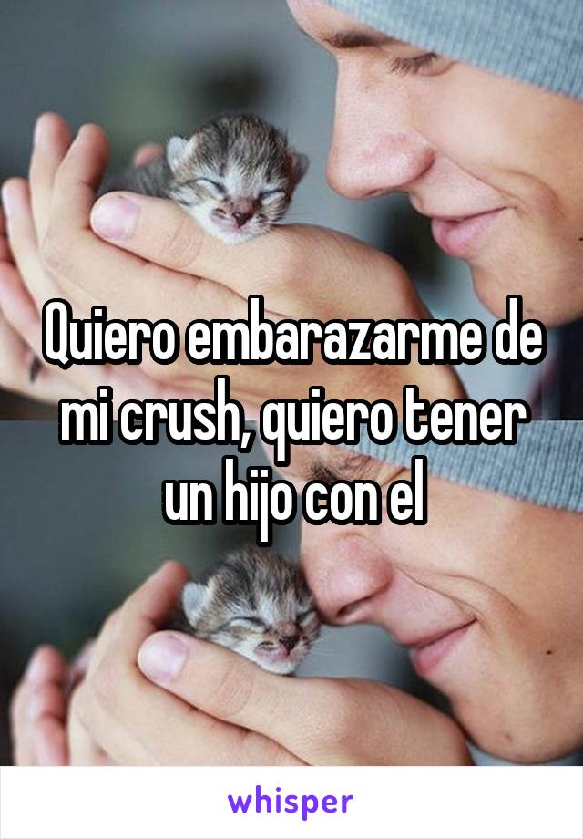 Quiero embarazarme de mi crush, quiero tener un hijo con el