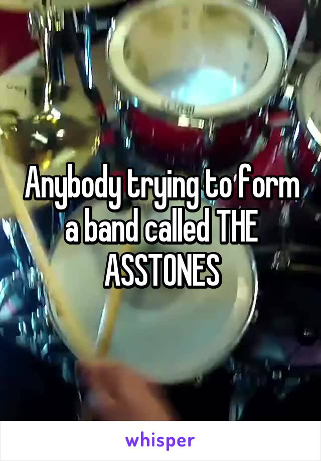 Anybody trying to form a band called THE ASSTONES