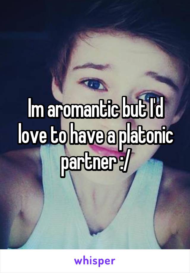 Im aromantic but I'd love to have a platonic partner :/