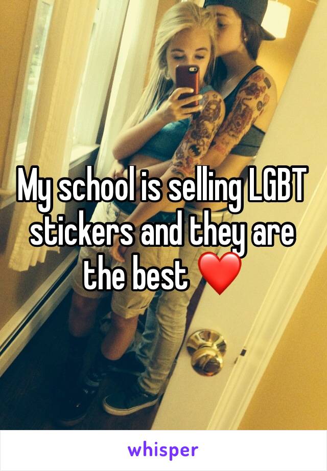 My school is selling LGBT stickers and they are the best ❤️