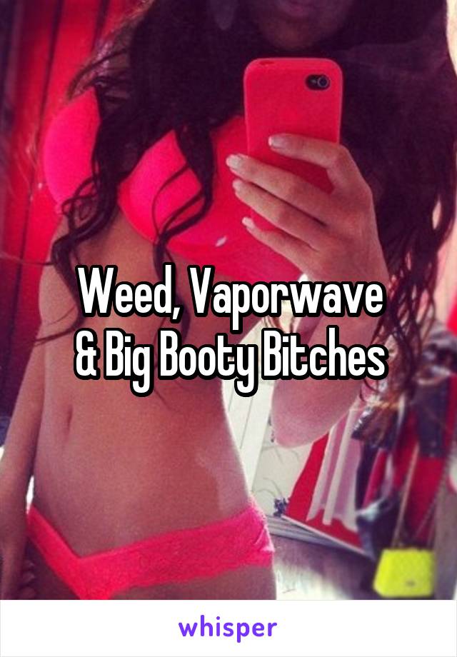 Weed, Vaporwave
& Big Booty Bitches