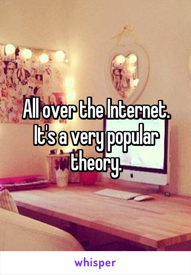 All over the Internet. It's a very popular theory.