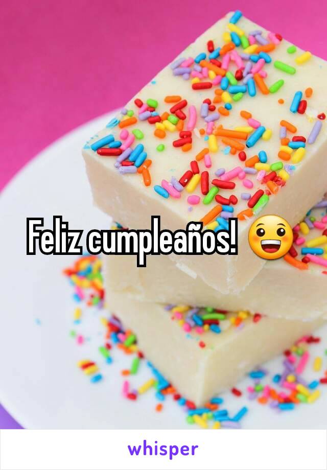 Feliz cumpleaños! 😀