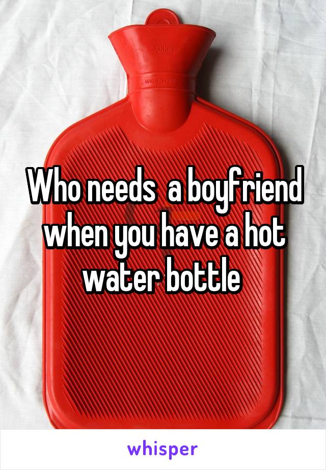 Who needs  a boyfriend when you have a hot water bottle 