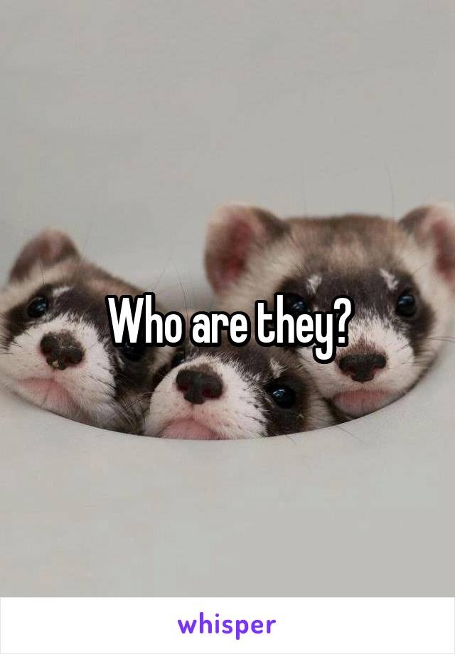 Who are they?