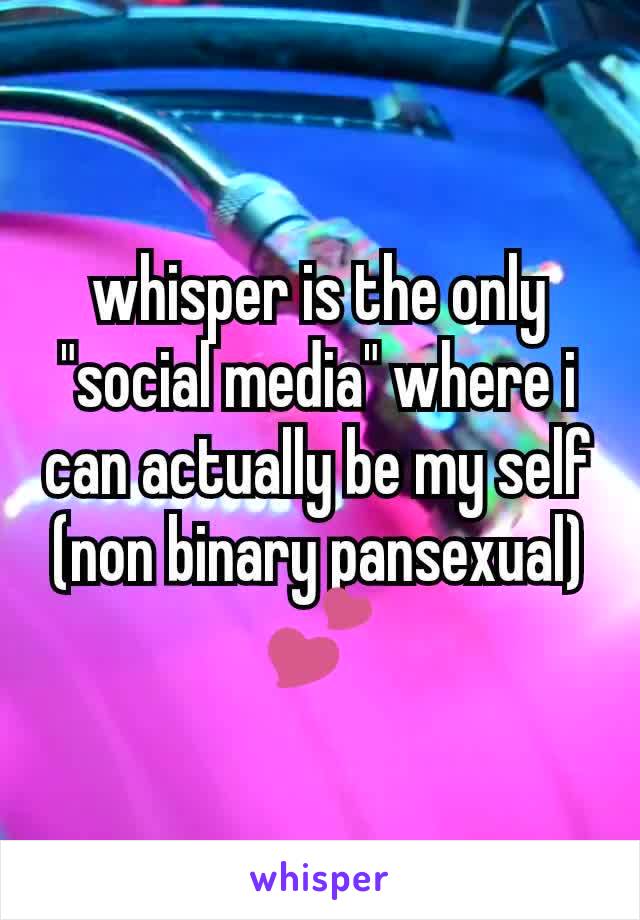 whisper is the only "social media" where i can actually be my self
(non binary pansexual)💕