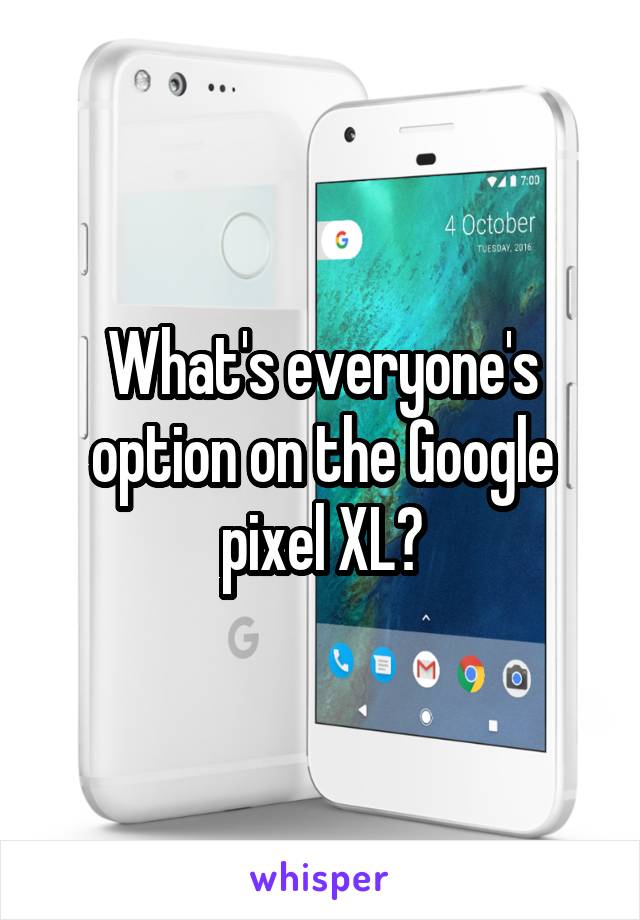 What's everyone's option on the Google pixel XL?