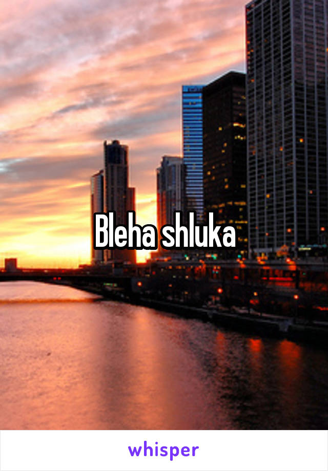 Bleha shluka