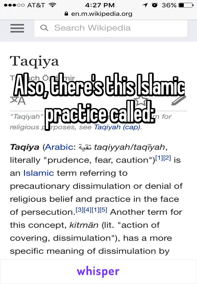 Also, there's this Islamic practice called:


