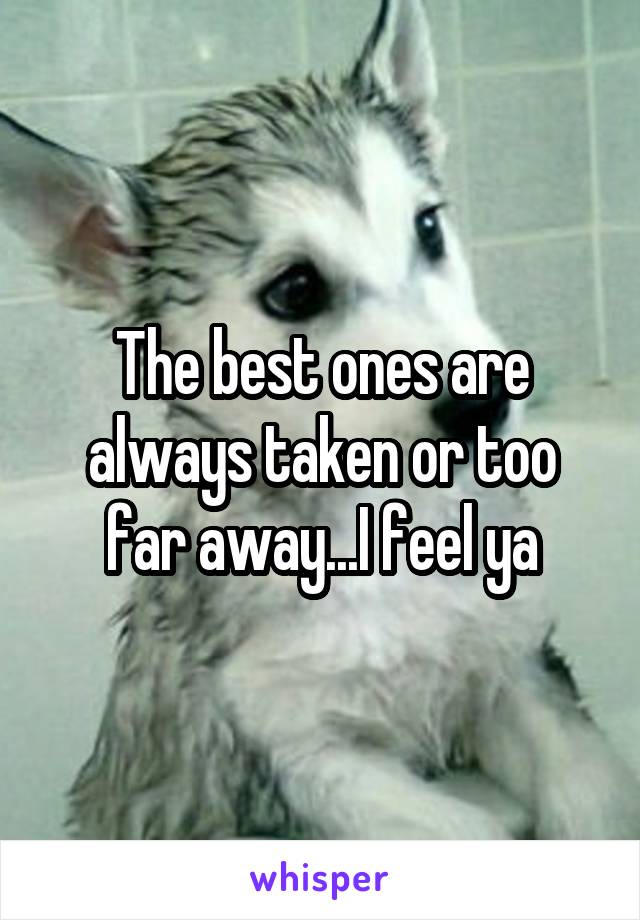 The best ones are always taken or too far away...I feel ya