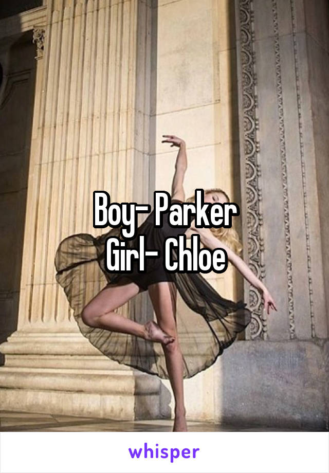 Boy- Parker
Girl- Chloe