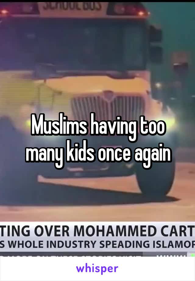 Muslims having too many kids once again