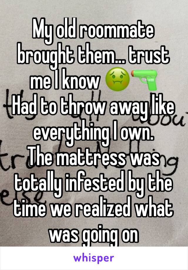 My old roommate brought them... trust me I know 🤢🔫 
Had to throw away like everything I own.
The mattress was totally infested by the time we realized what was going on