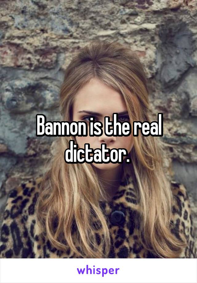 Bannon is the real dictator. 