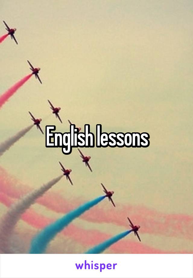 English lessons