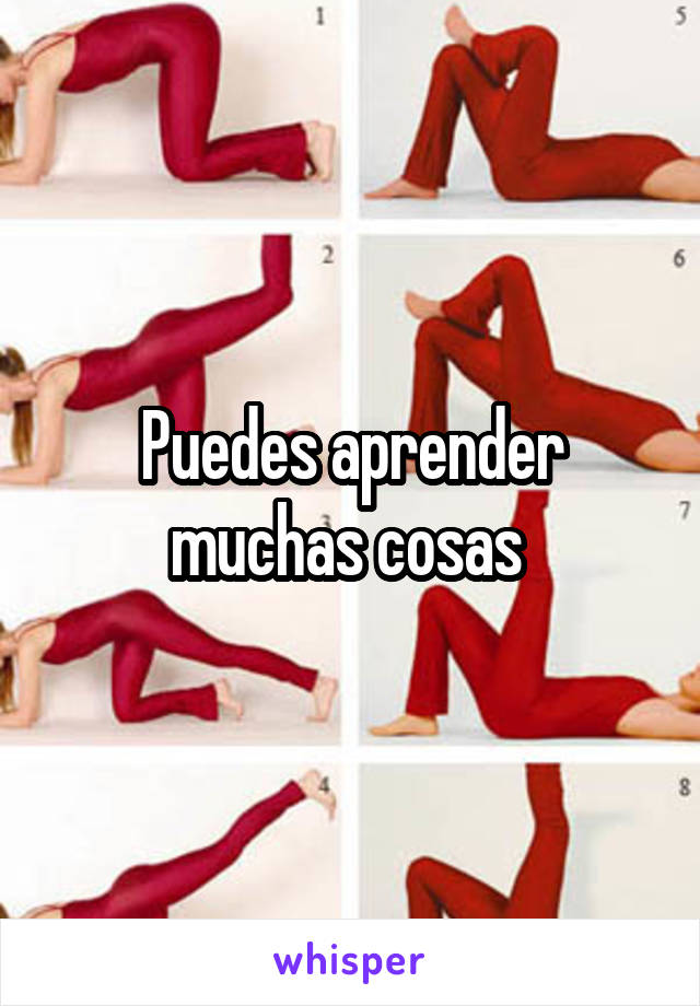 Puedes aprender muchas cosas 