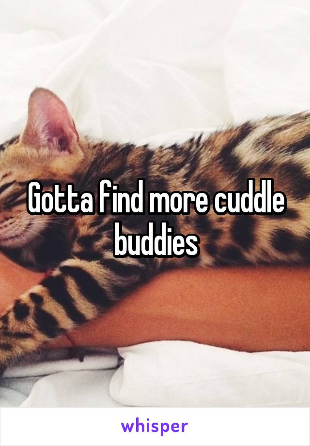 Gotta find more cuddle buddies