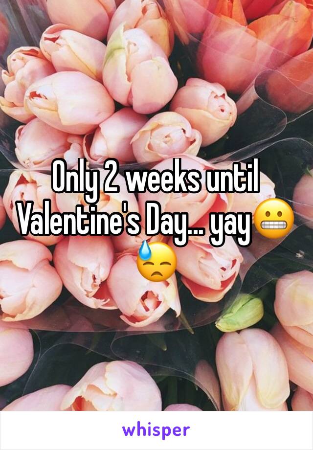 Only 2 weeks until Valentine's Day... yay😬😓