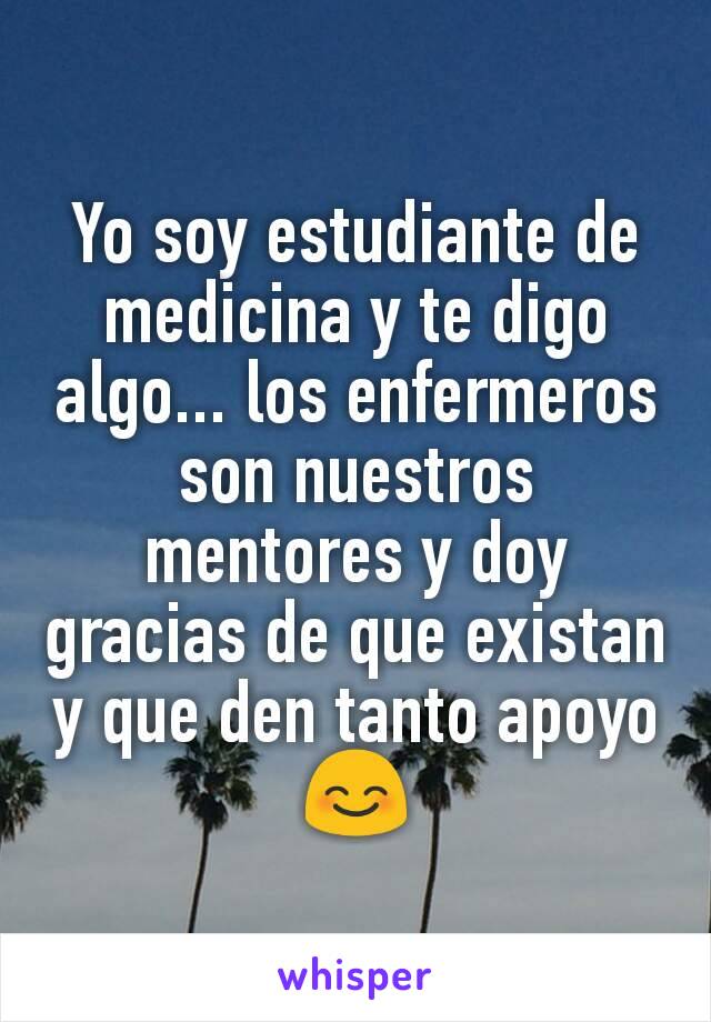 Yo soy estudiante de medicina y te digo algo... los enfermeros son nuestros mentores y doy gracias de que existan y que den tanto apoyo 😊