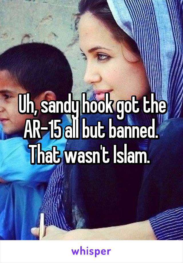 Uh, sandy hook got the AR-15 all but banned.  That wasn't Islam.  