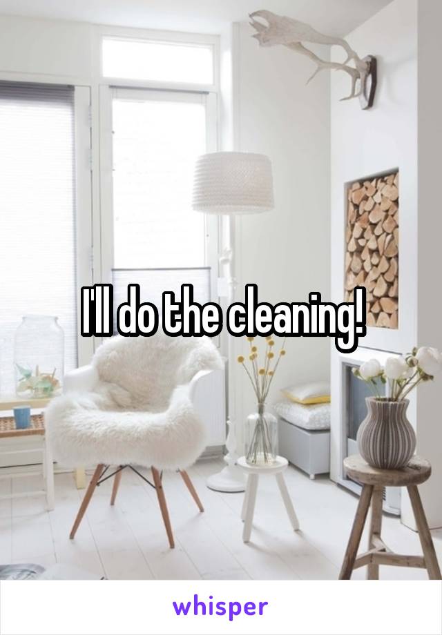 I'll do the cleaning!