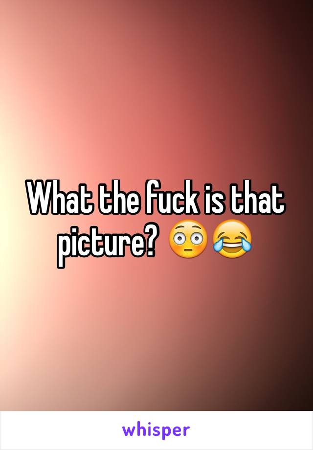 What the fuck is that picture? 😳😂