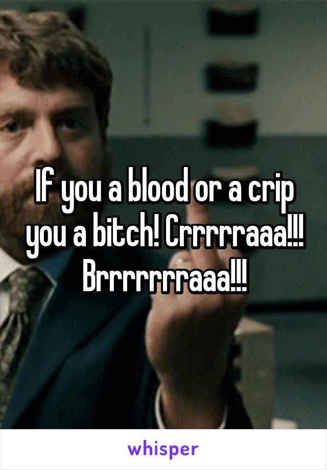 If you a blood or a crip you a bitch! Crrrrraaa!!! Brrrrrrraaa!!!