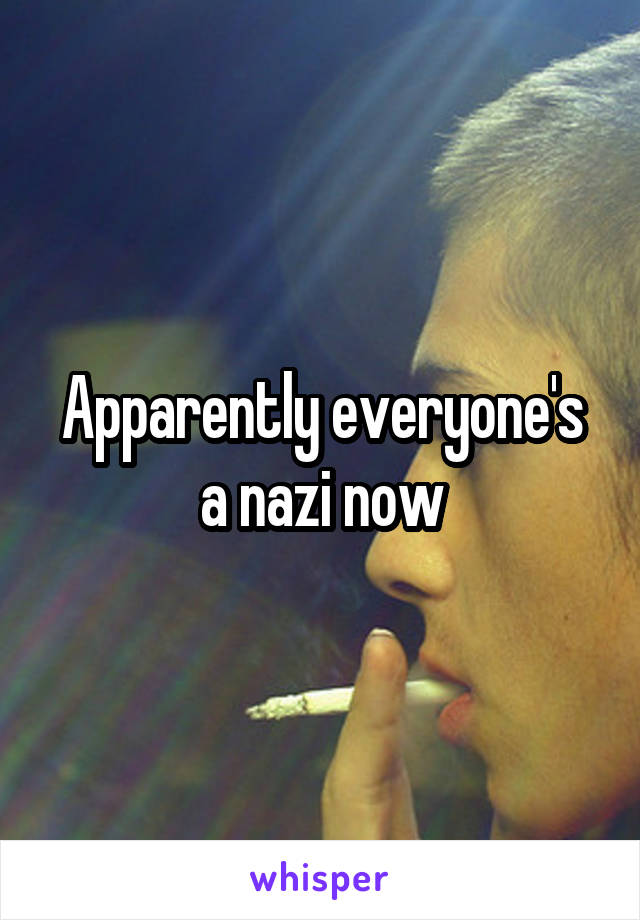 Apparently everyone's a nazi now