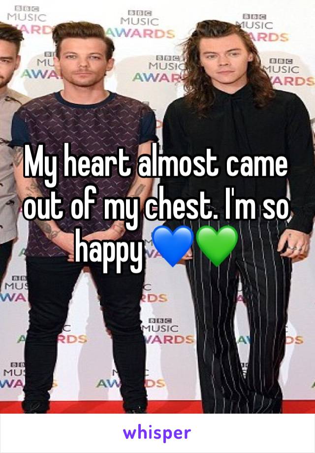My heart almost came out of my chest. I'm so happy 💙💚