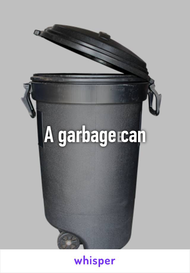 A garbage can