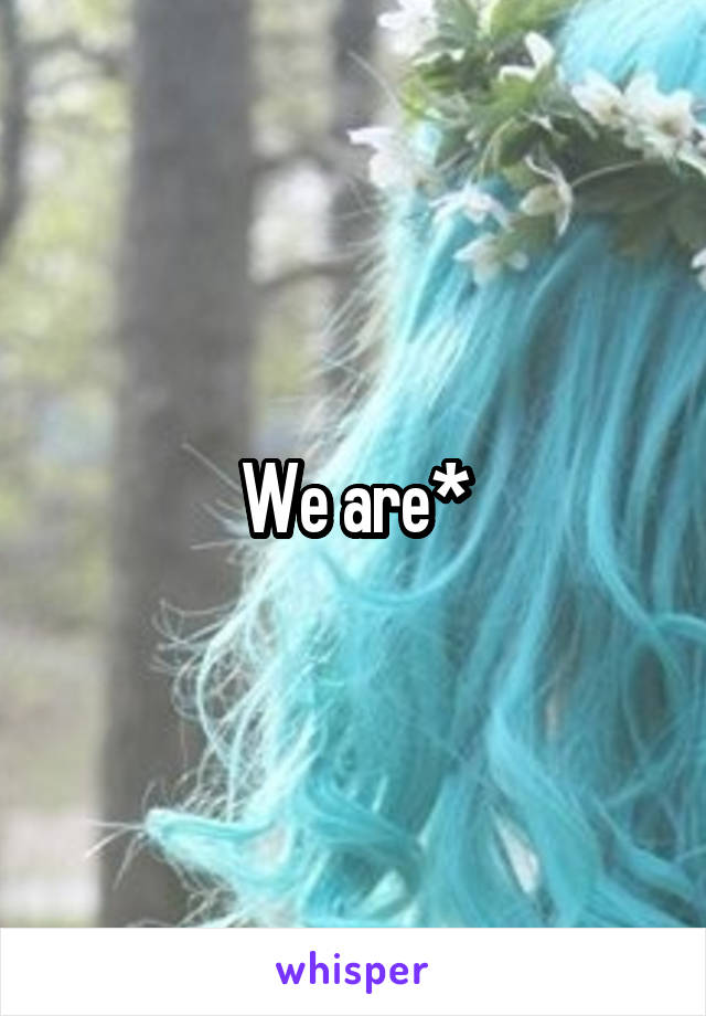 We are*