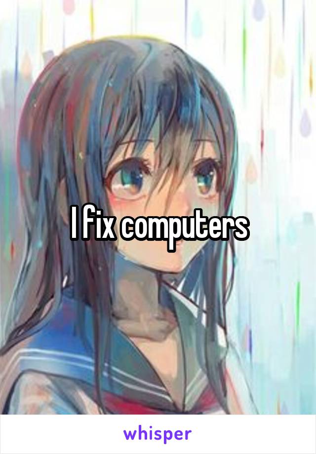 I fix computers