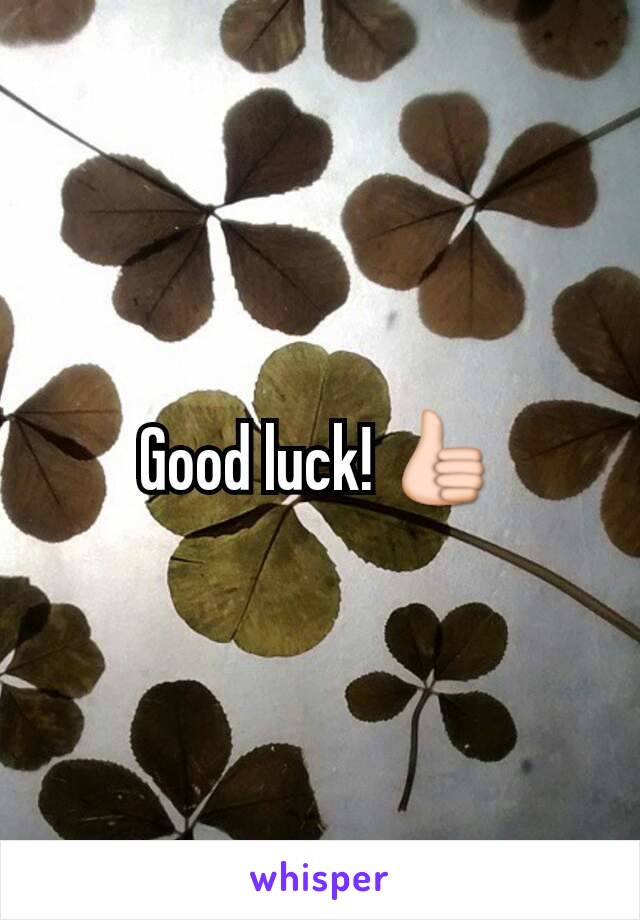 Good luck! 👍