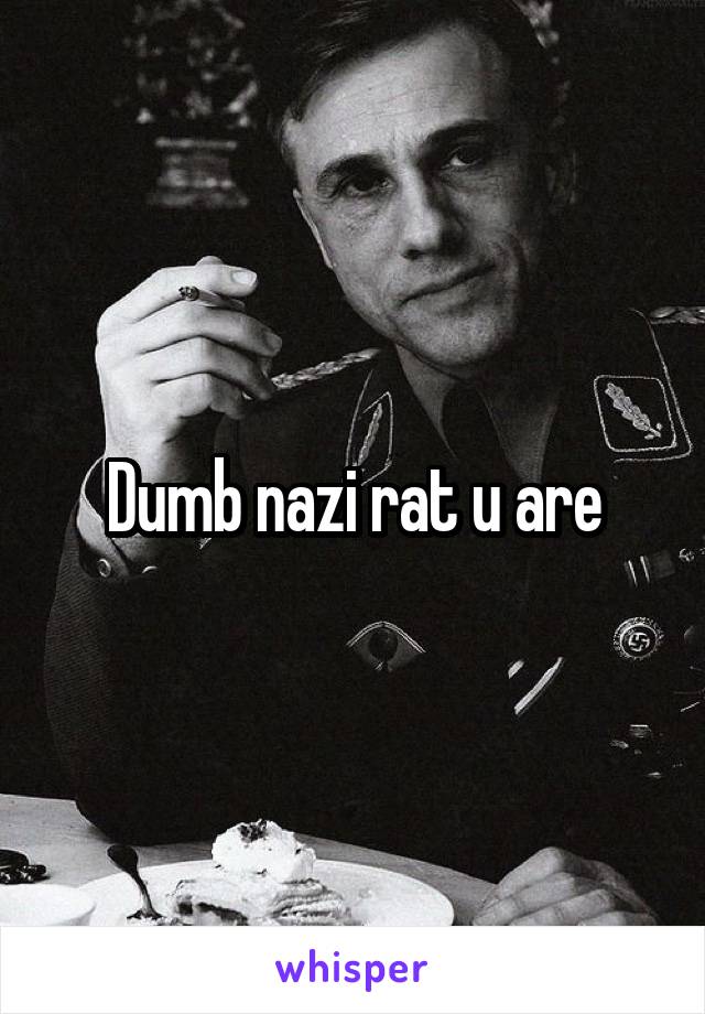 Dumb nazi rat u are