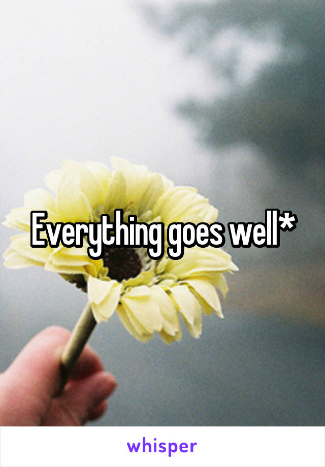 Everything goes well*