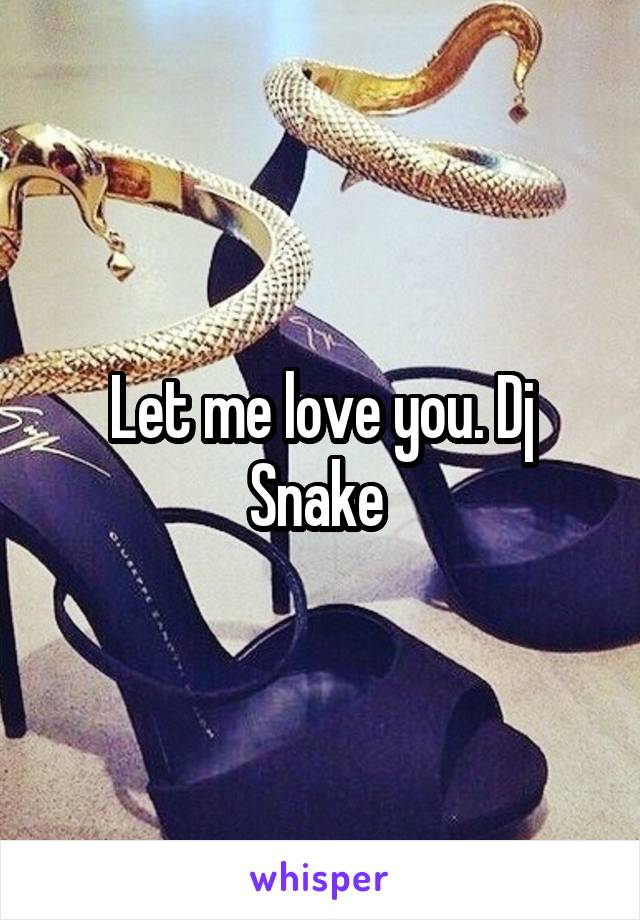 Let me love you. Dj Snake 