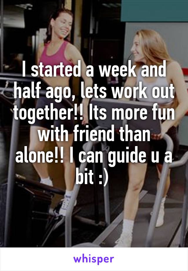 I started a week and half ago, lets work out together!! Its more fun with friend than alone!! I can guide u a bit :) 
