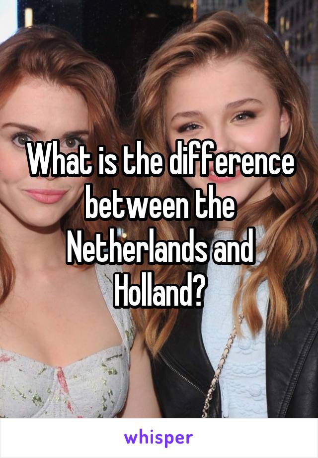 What is the difference between the Netherlands and Holland?
