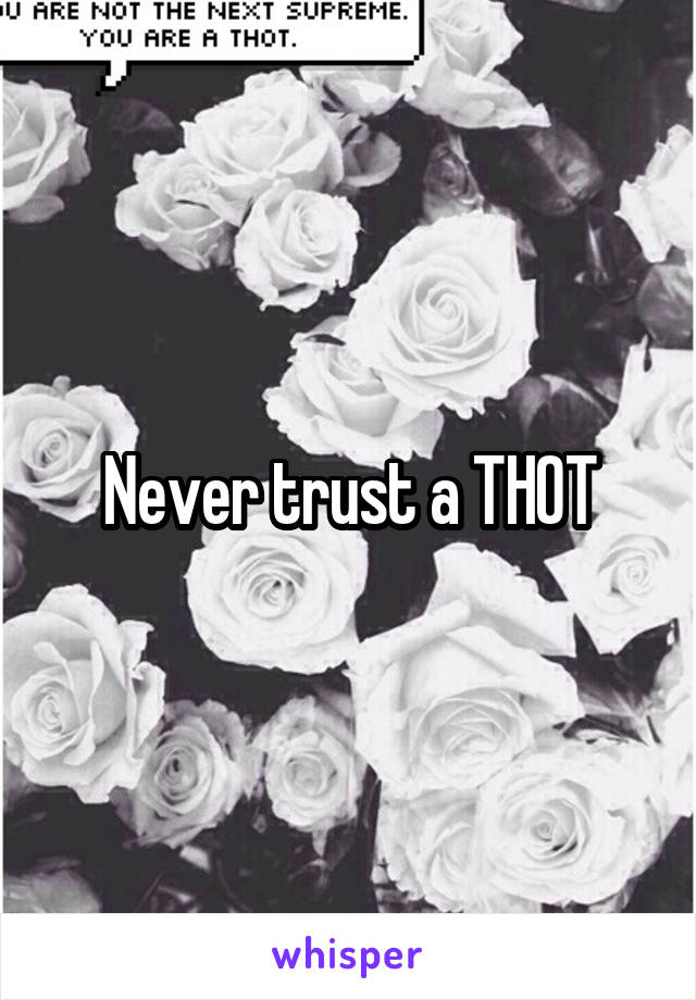 Never trust a THOT