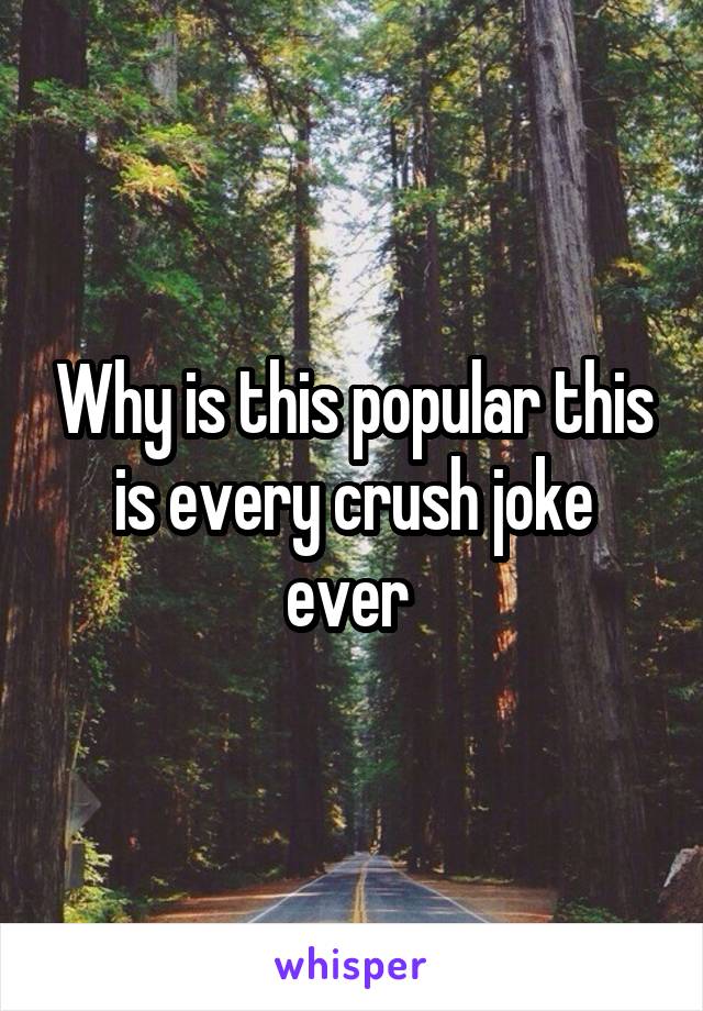 Why is this popular this is every crush joke ever 