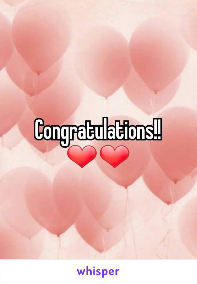 Congratulations!! ❤❤